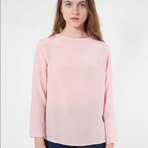 American Apparel Washed Silk Long Sleeved Tee